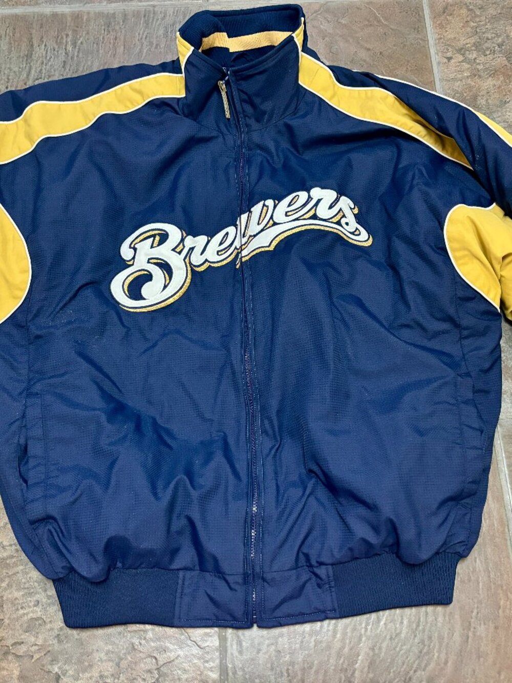 Milwaukee Brewers MLB Authentic Collection Majestic Jacket Therma Men's XXL.VGUC